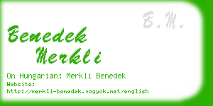 benedek merkli business card